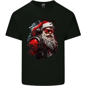 Cyberpunk Santa Claus Christmas Xmas Mens Light Cotton T-Shirt