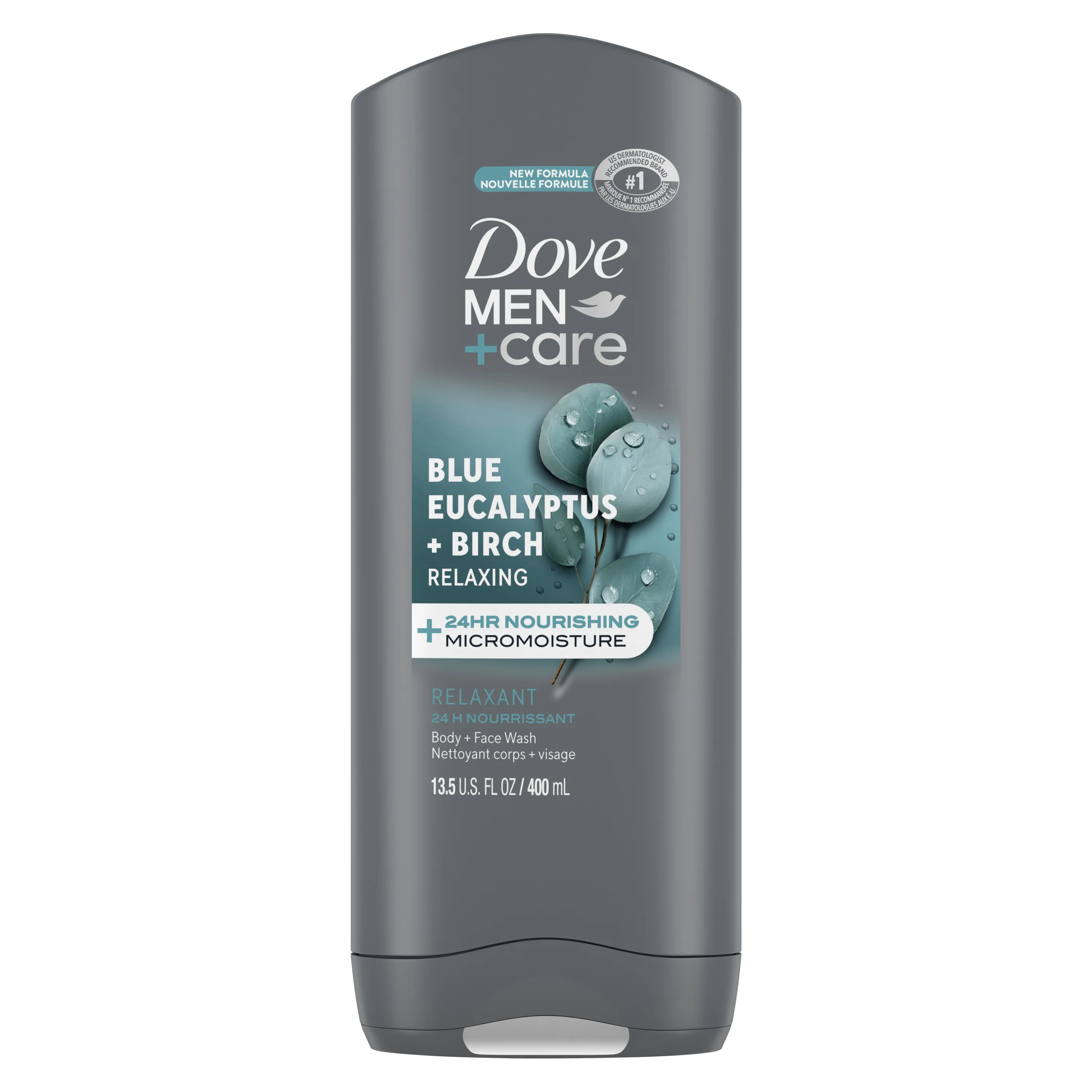 Dove Men   Care Blue Eucalyptus   Birch Micro Moisture Body Wash, 400ml