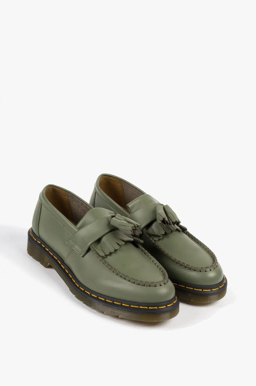 DR MARTENS ADRIAN YELLOW STITCH GREEN SMOOTH