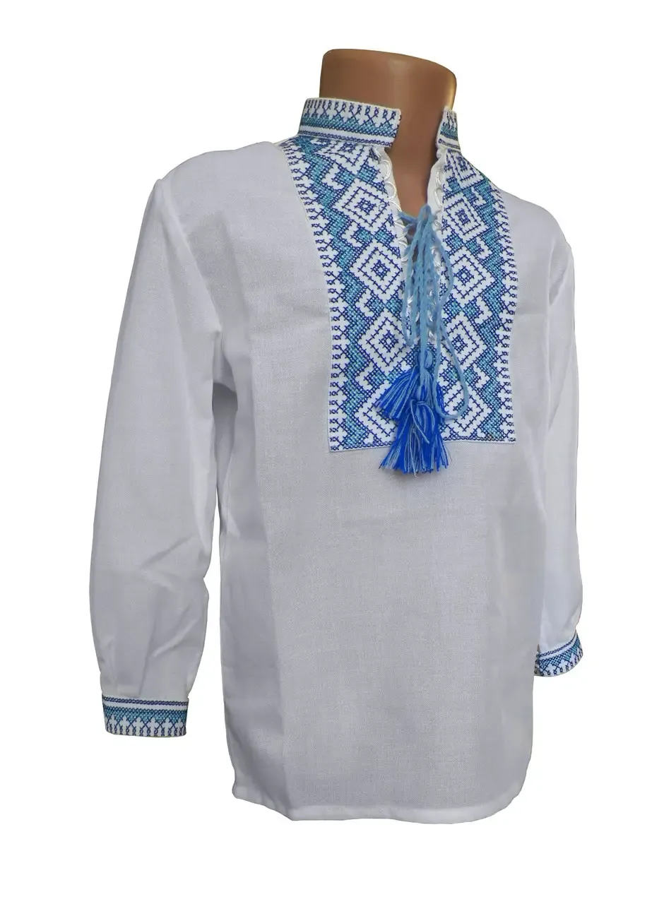 Embroidered long-sleeved shirt for a boy