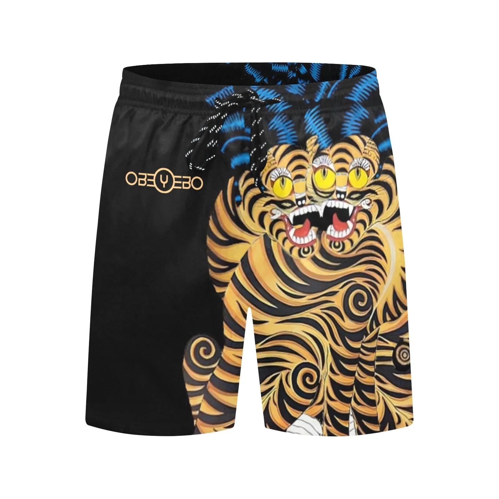 Entanglement Men's Mid-Length Beach Shorts