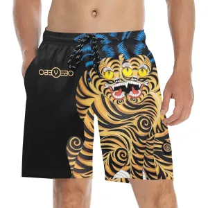 Entanglement Men's Mid-Length Beach Shorts