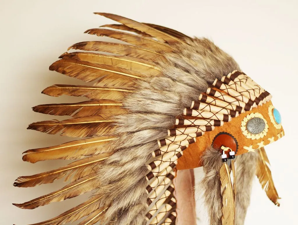 Extra Long Feather Headdress - Indian Headdress Inspired - Headdresses