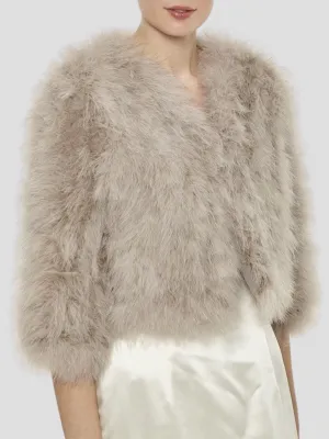 Feather Boloro in Taupe