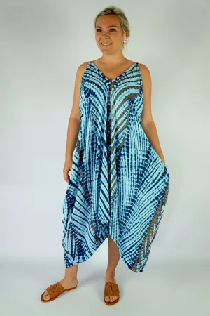 Festival Dress "Tie Dye" Feather
