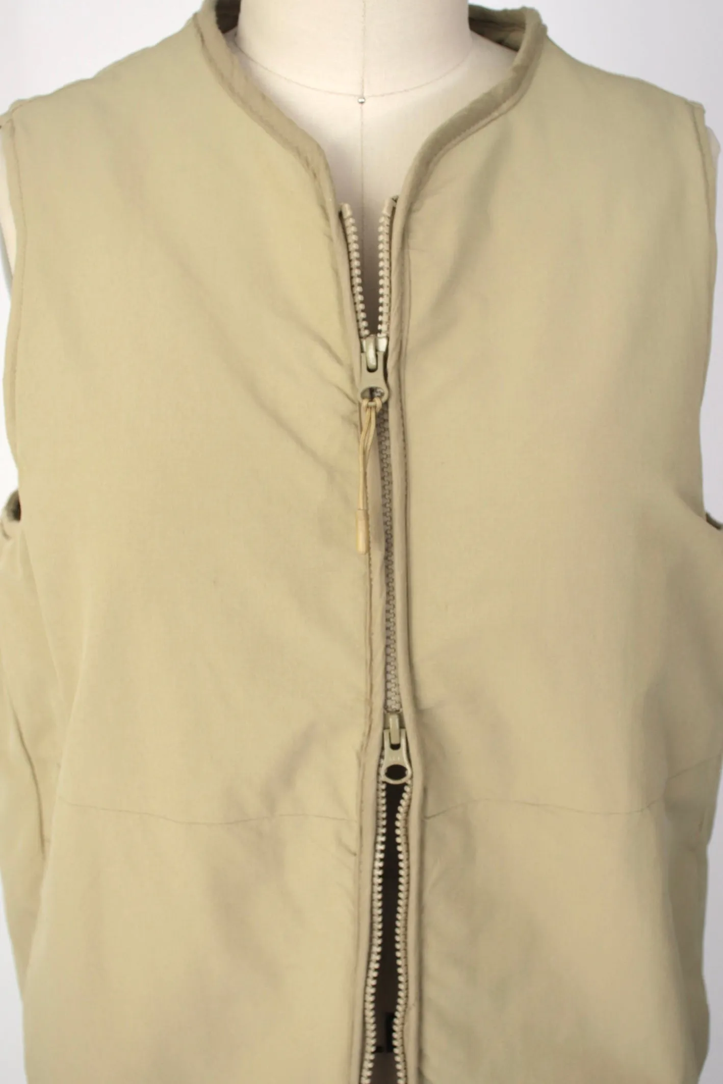 Folk Puffy Zipper Vest