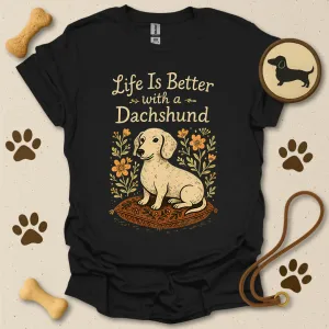 Folk Style Dachshund Tee