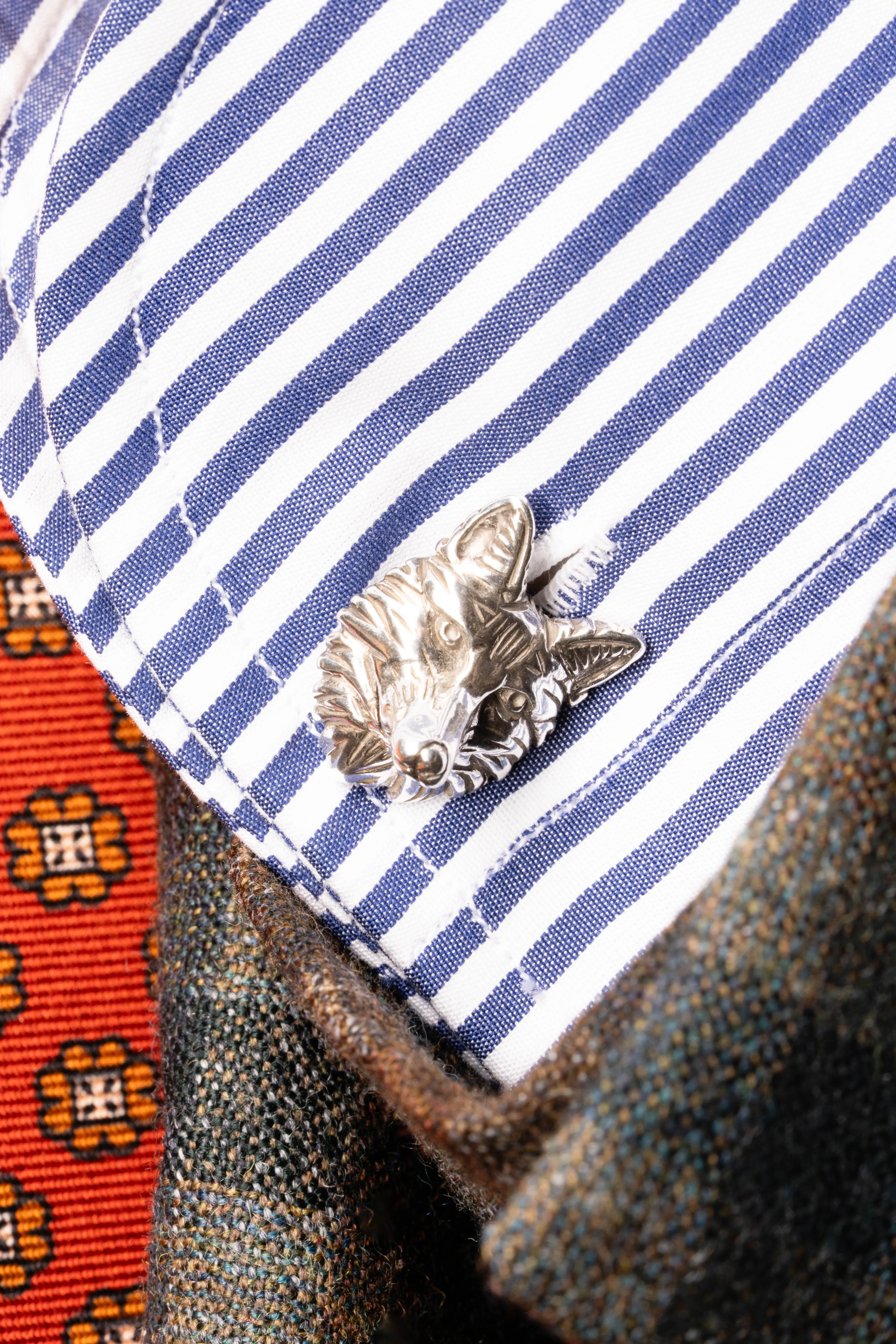 Fox & Goose Blackened Sterling Silver Cufflinks