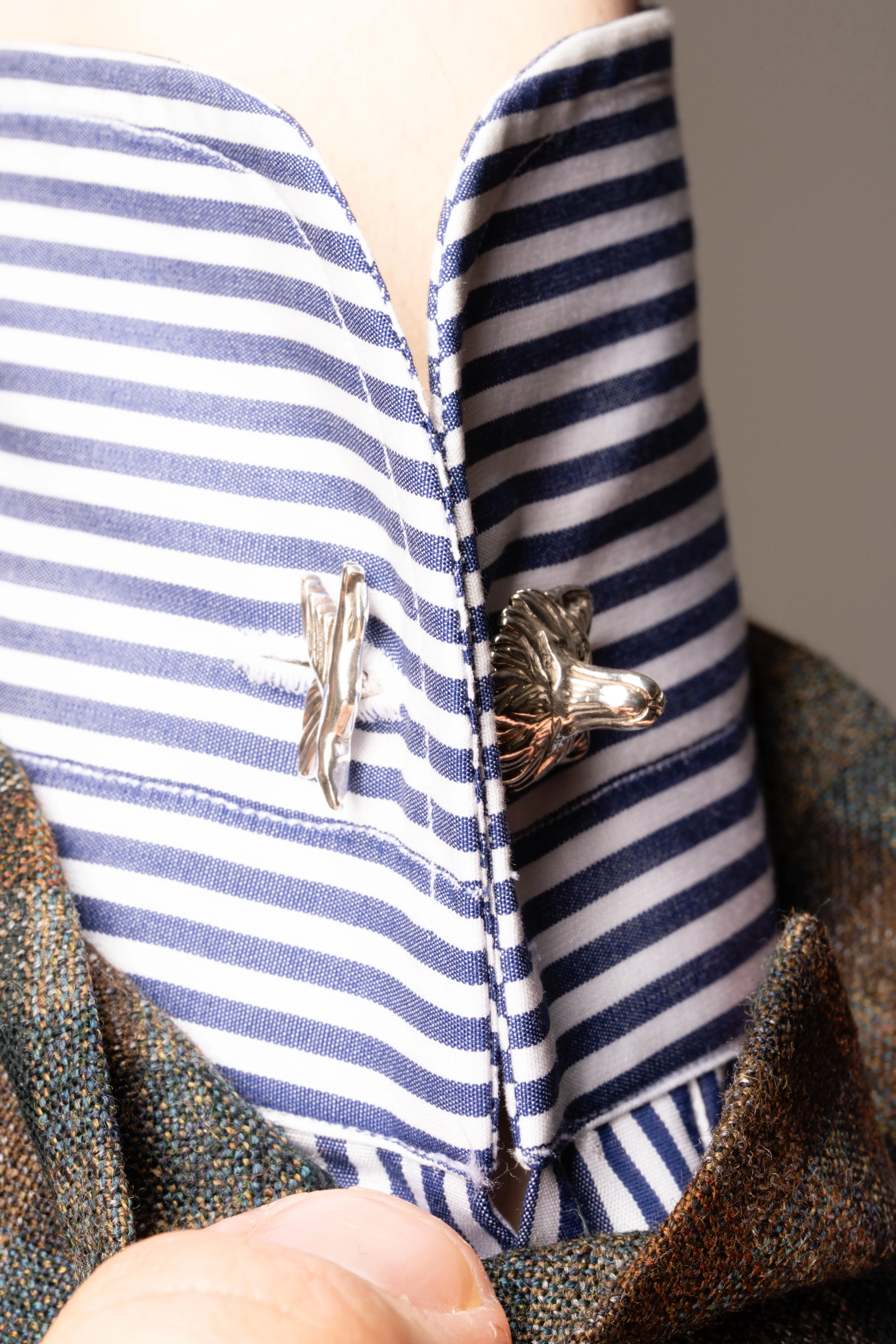Fox & Goose Blackened Sterling Silver Cufflinks