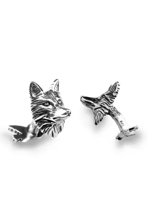 Fox & Goose Blackened Sterling Silver Cufflinks