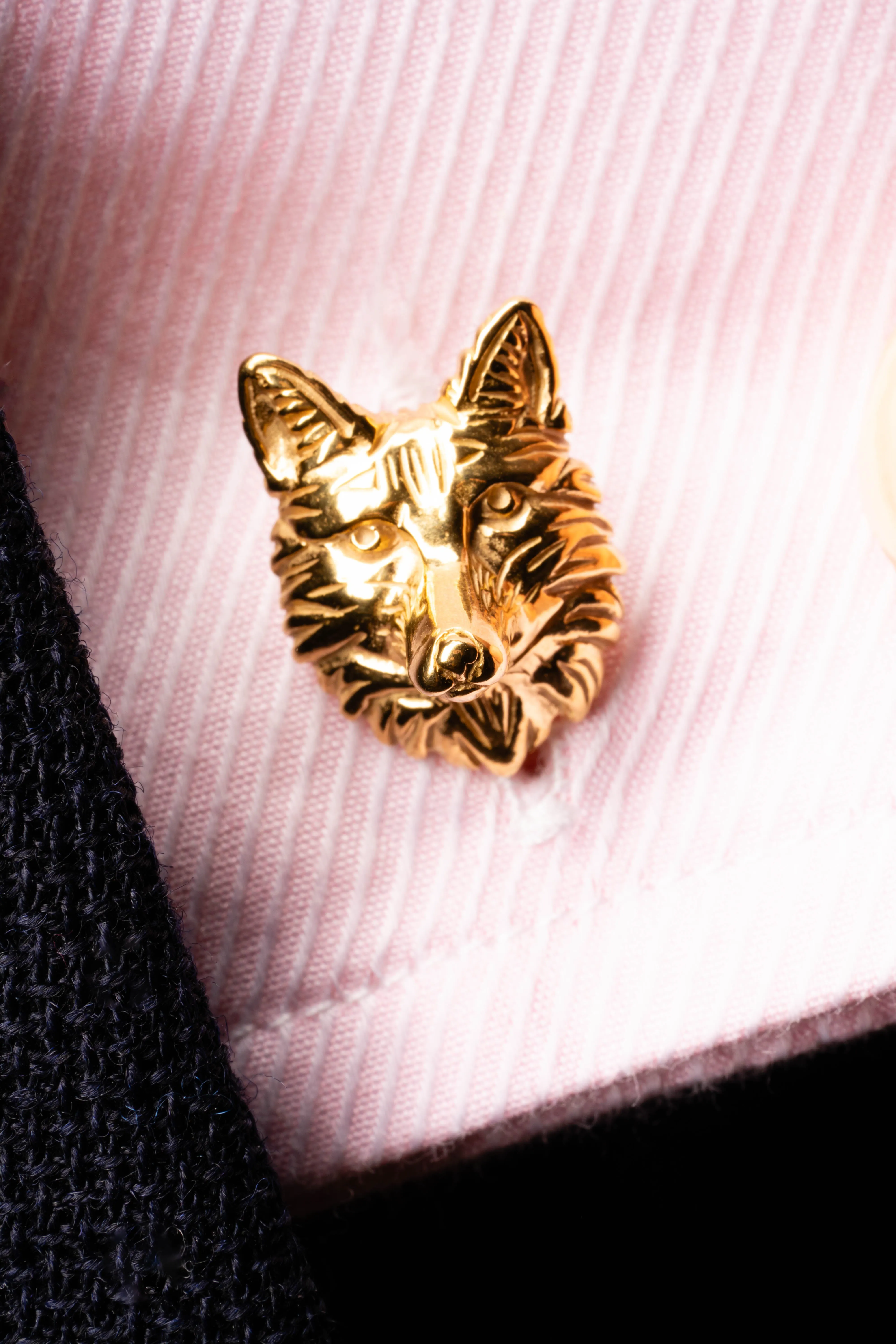 Fox & Goose Yellow Gold Vermeil Cufflinks