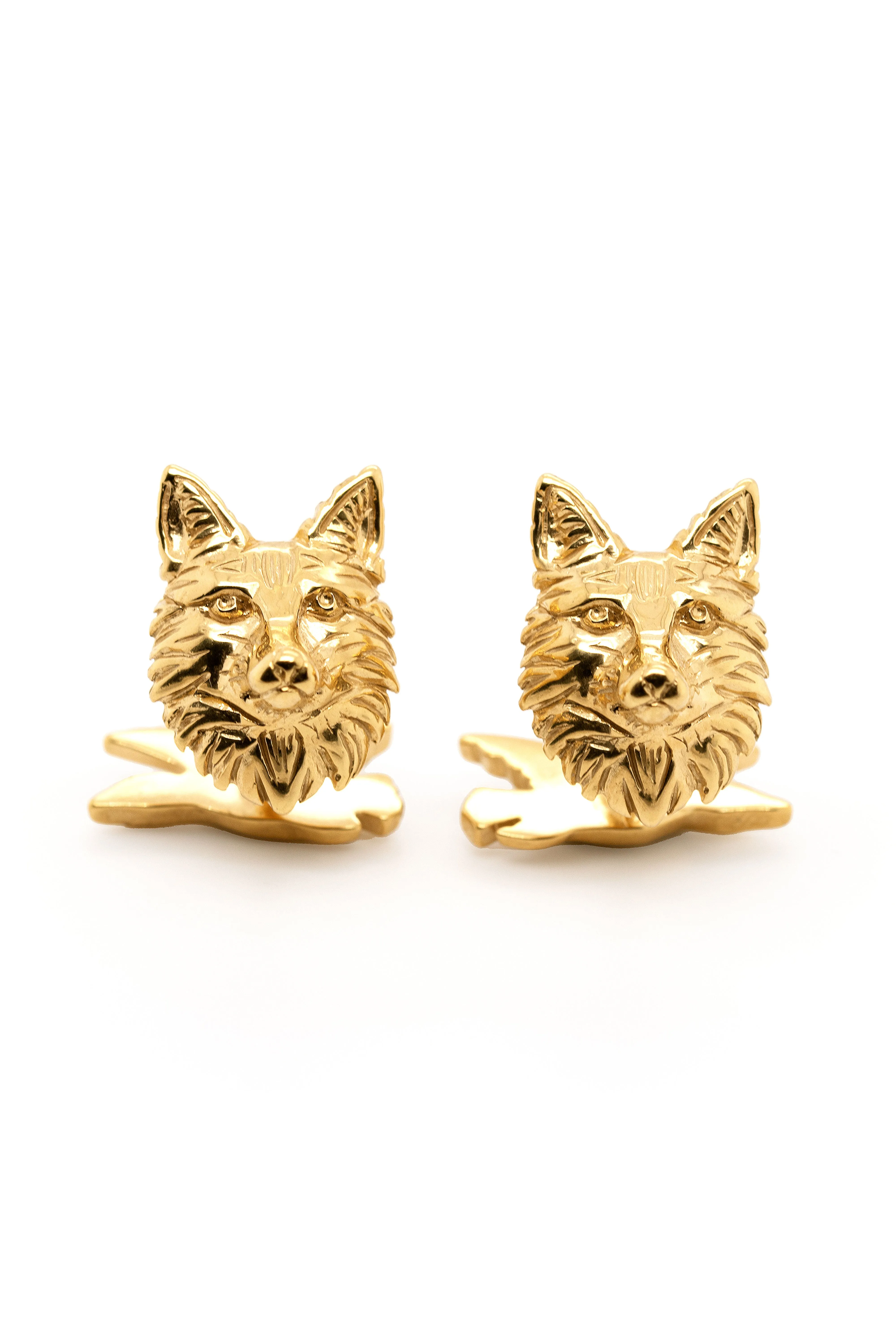 Fox & Goose Yellow Gold Vermeil Cufflinks