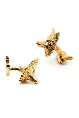 Fox & Goose Yellow Gold Vermeil Cufflinks
