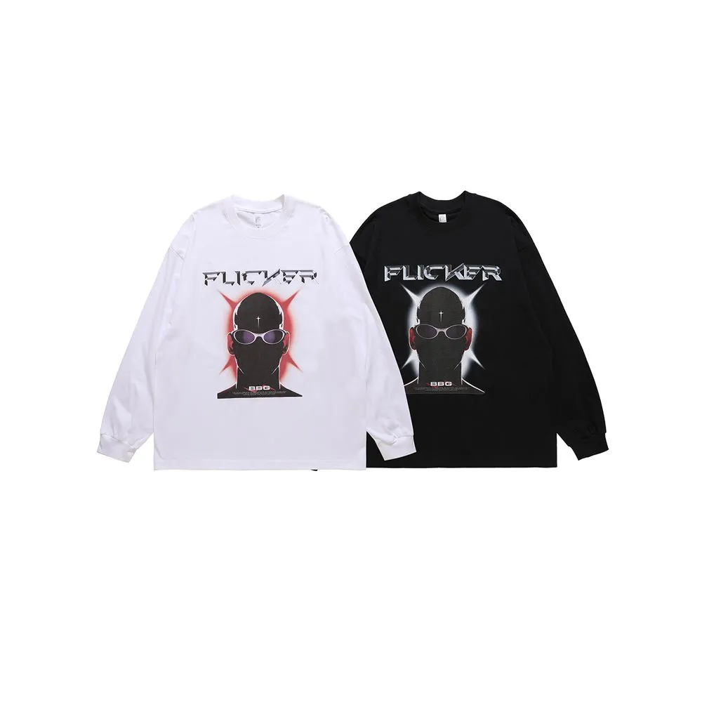 Futuristic Character Print Sweatshirt