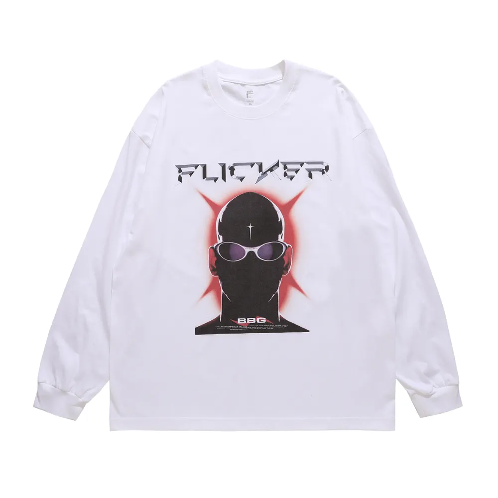 Futuristic Character Print Sweatshirt