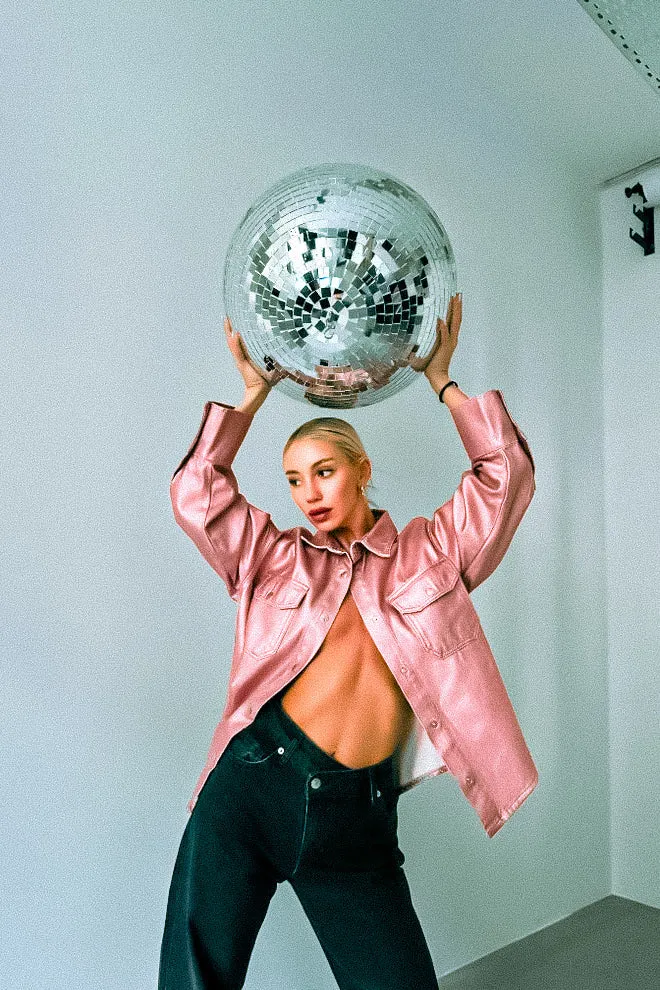 Glowing Pink Denim Jacket