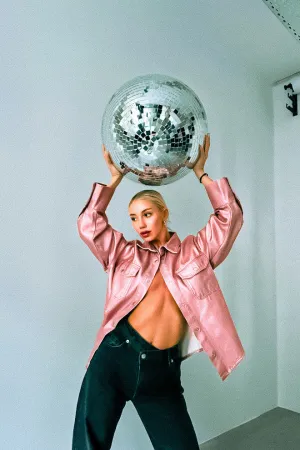Glowing Pink Denim Jacket