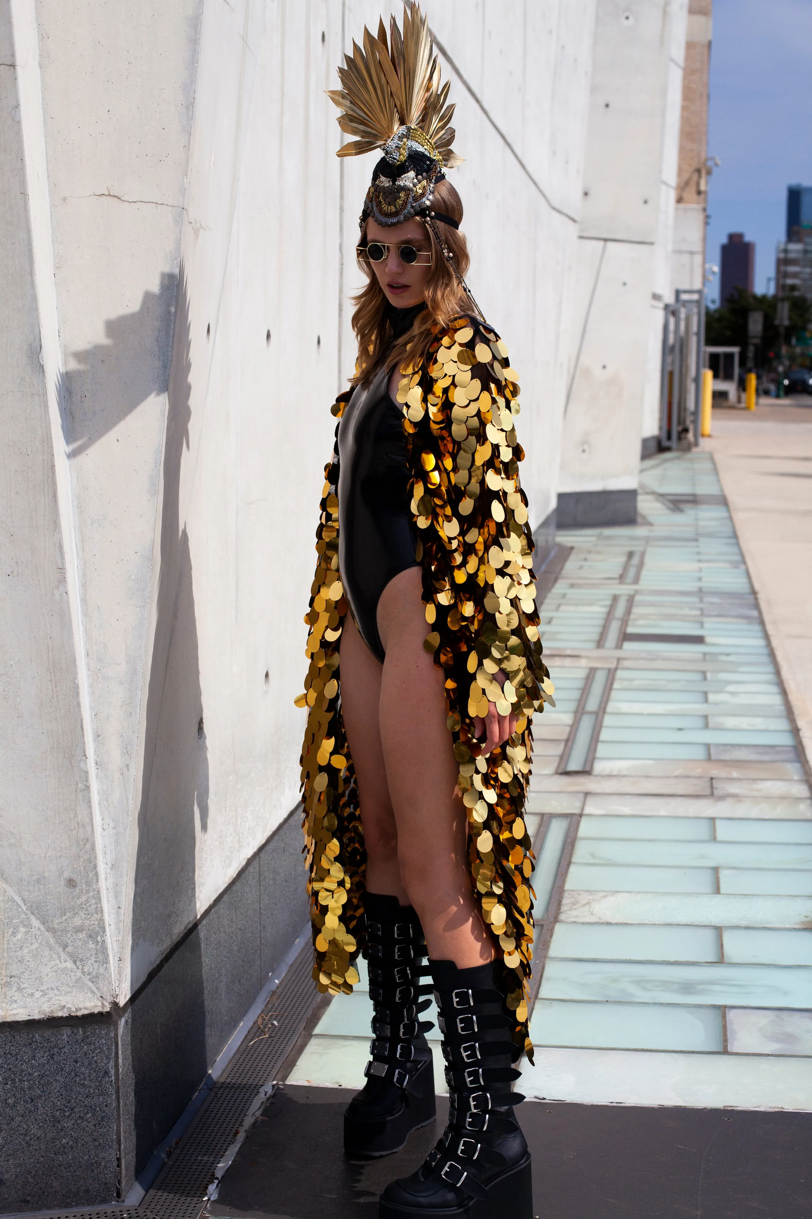 Gold Standard Mesh Sequined  Jacket