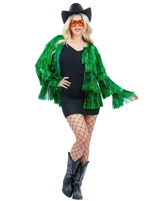 Green Tinsel Festival Disco Jacket