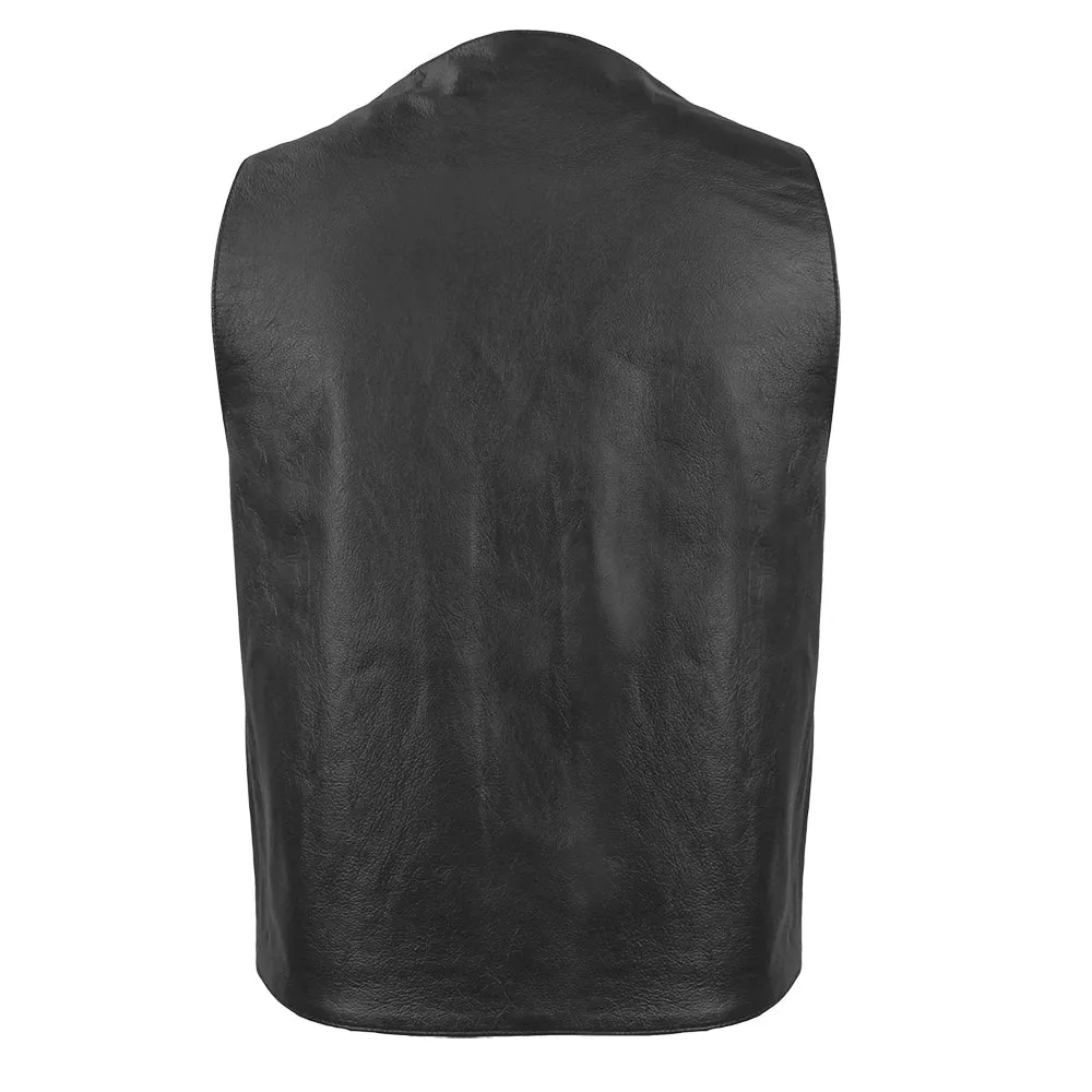 Gun Runner Men's Motorcycle Western Style Leather Vest - Extreme Biker Leather