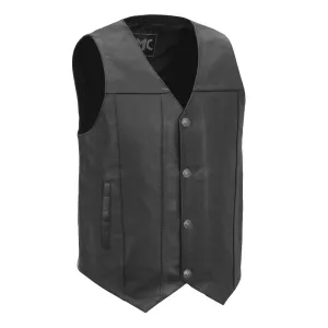 Gun Runner Men's Motorcycle Western Style Leather Vest - Extreme Biker Leather