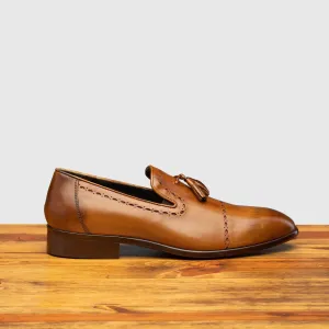 H614 Calzoleria Toscana Silver Tassel Slip-On