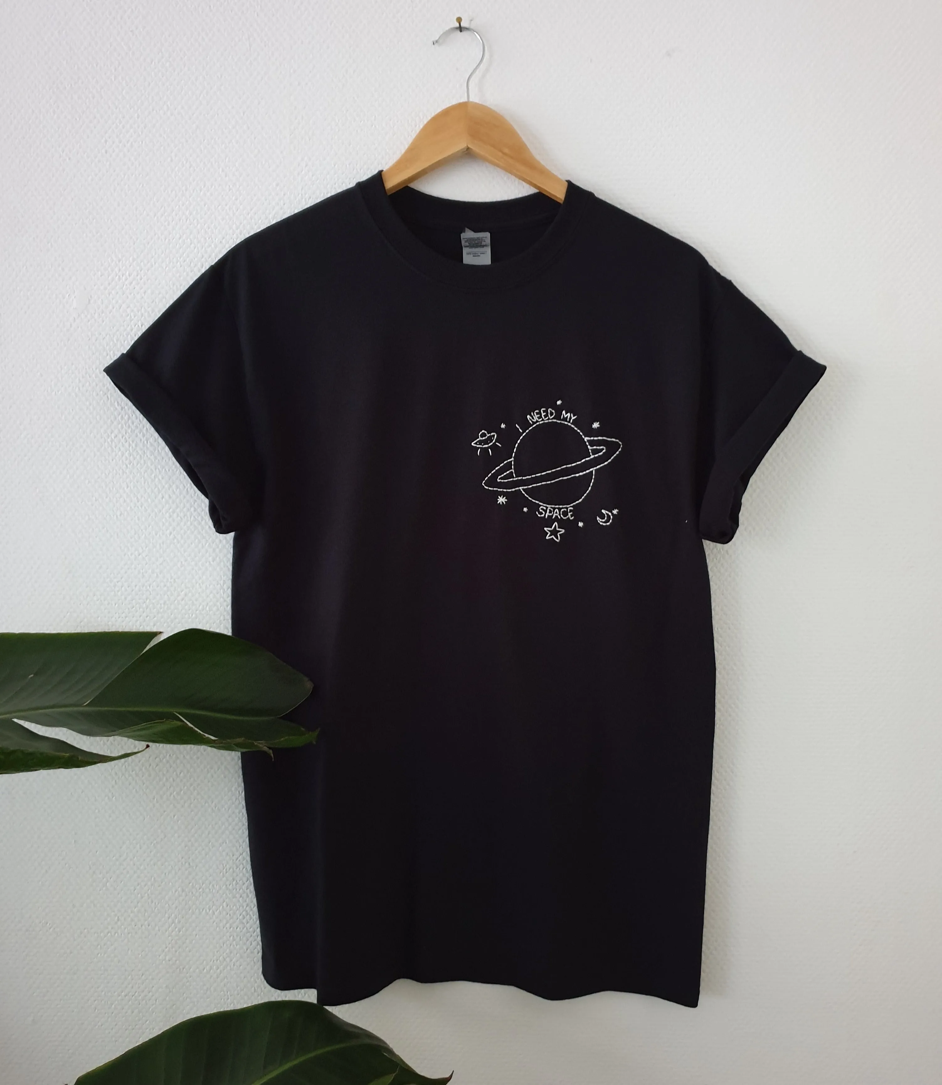Hand Embroidered Space Shirt