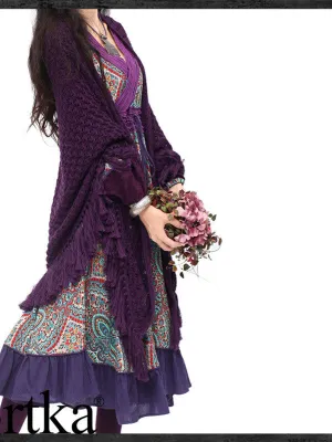 handmade tassel wool shawl