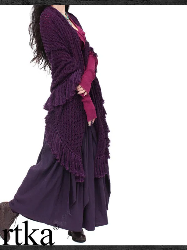 handmade tassel wool shawl