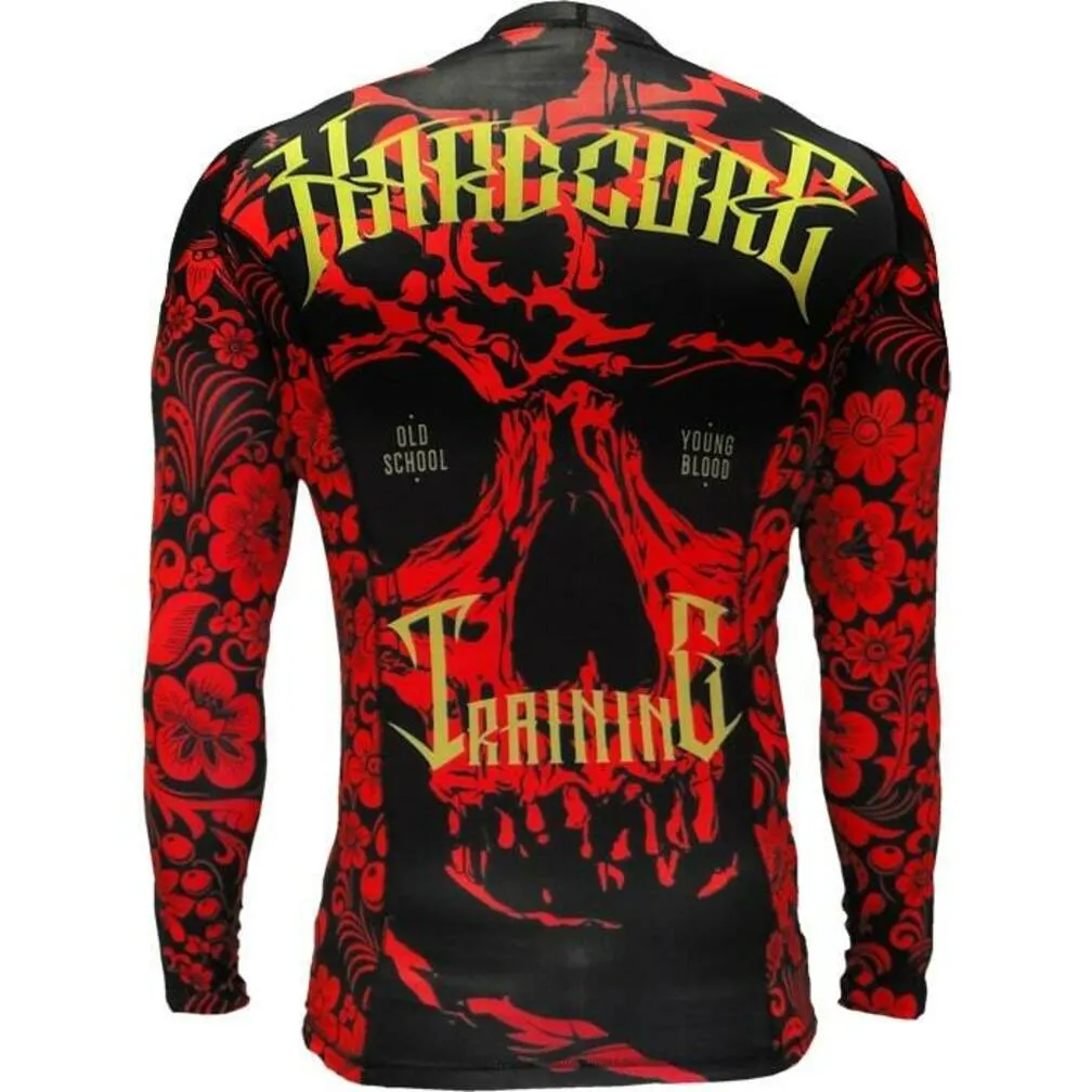 Hardcore Training Skull Folk Rash Guard Men's