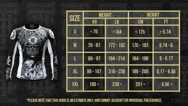 Hardcore Training Skull Folk Rash Guard Men's