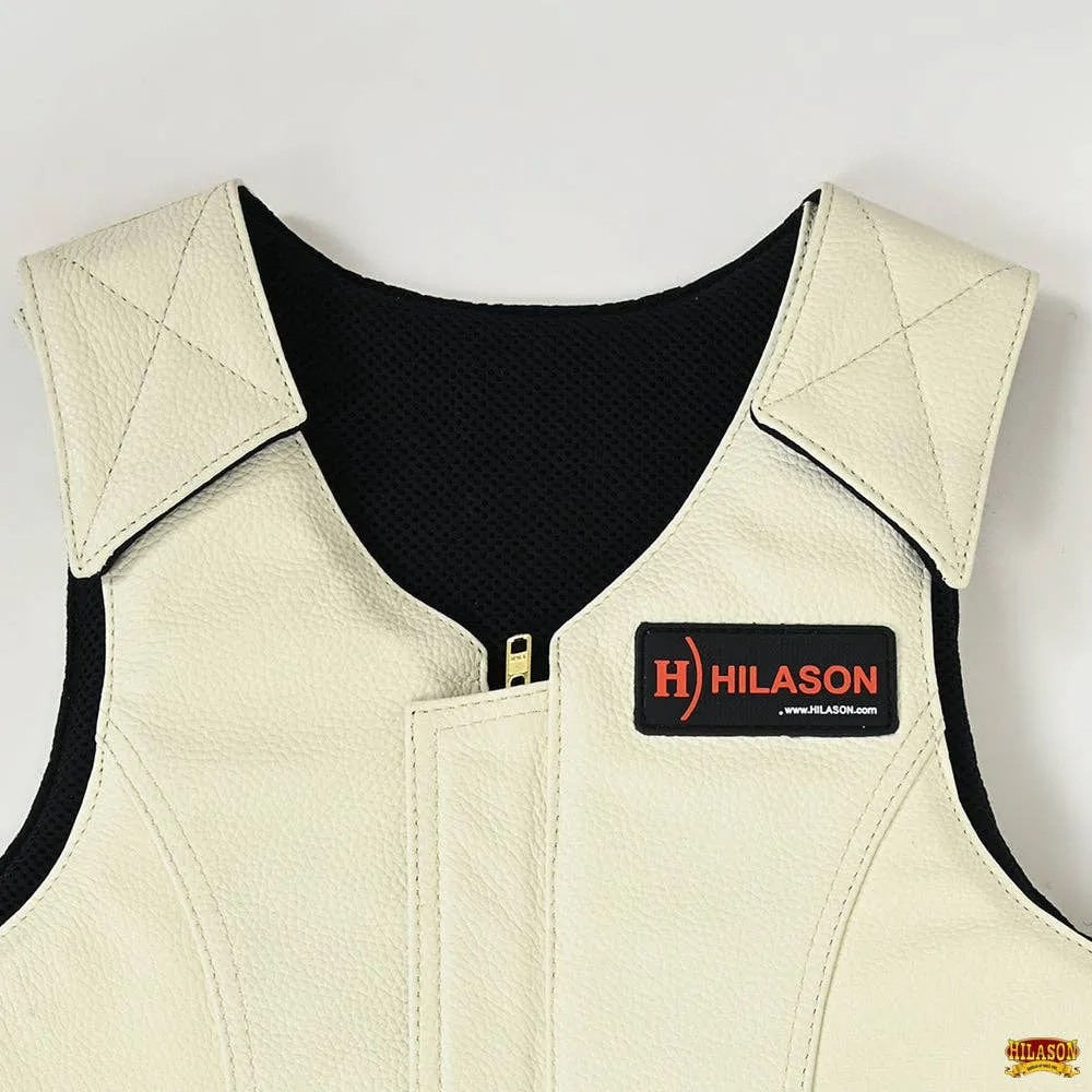 HILASON - Large Bull Riding Vest Bull Pro Rodeo Leathergear Equipment