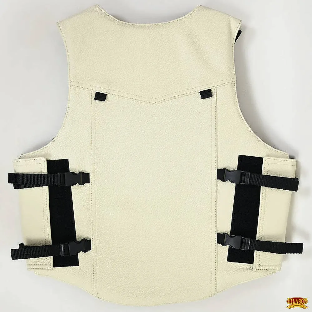 HILASON - Large Bull Riding Vest Bull Pro Rodeo Leathergear Equipment