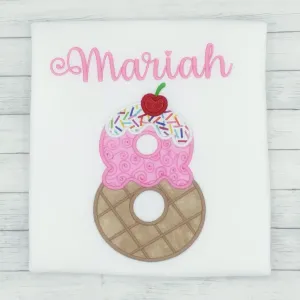 Ice Cream Eighth Girls Birthday Shirt