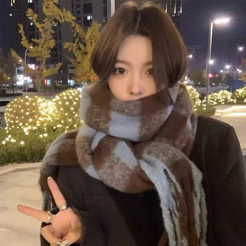 INSTOCK-Men's double-sided plaid high-end scarf