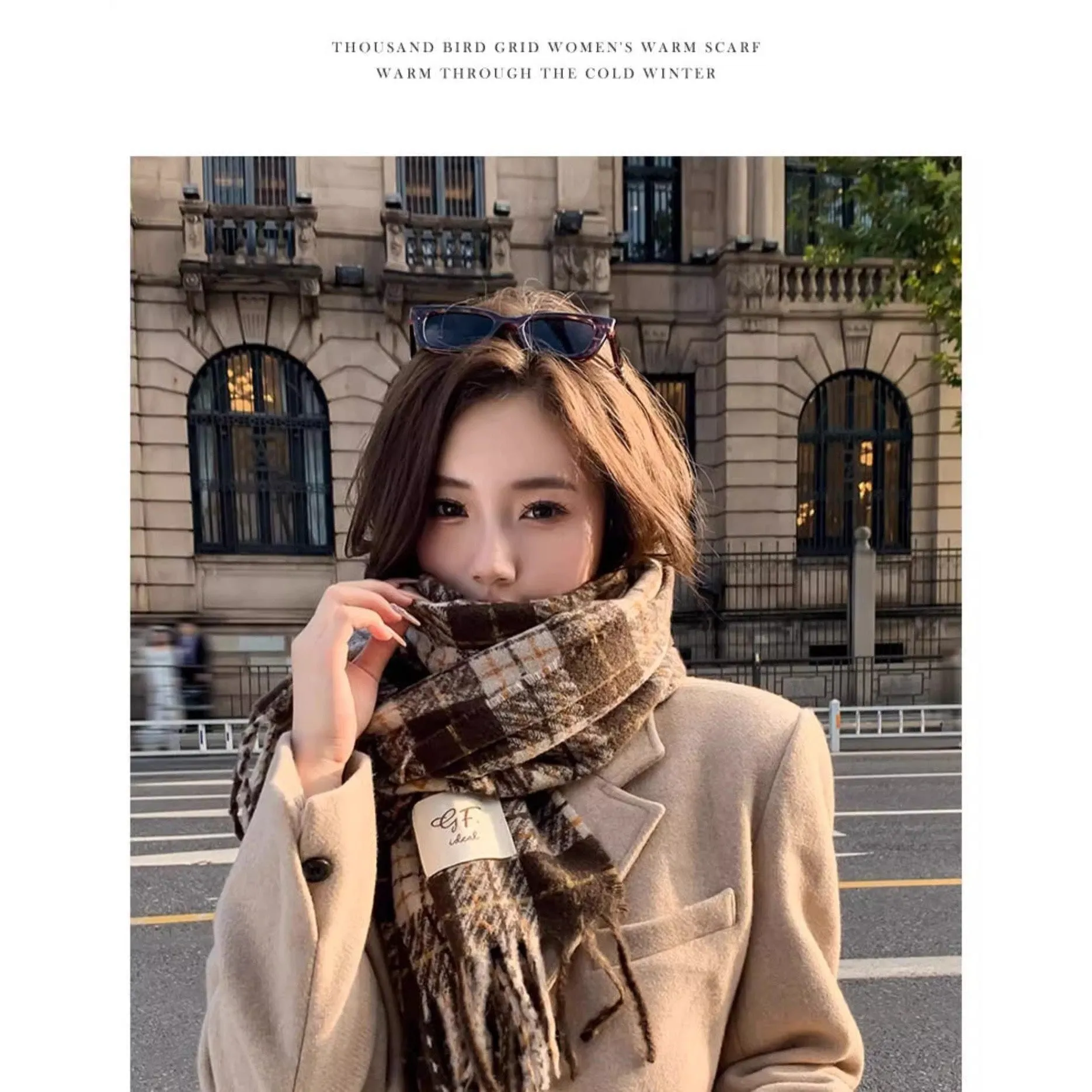 INSTOCK-Men's double-sided plaid high-end scarf