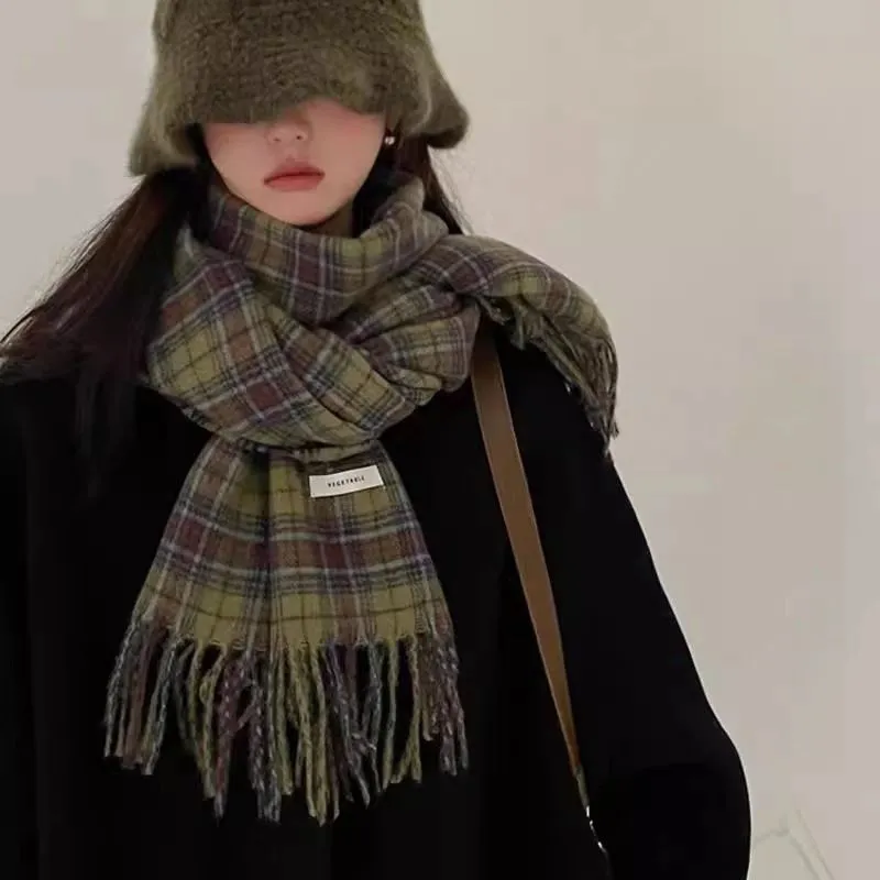 INSTOCK-Men's double-sided plaid high-end scarf