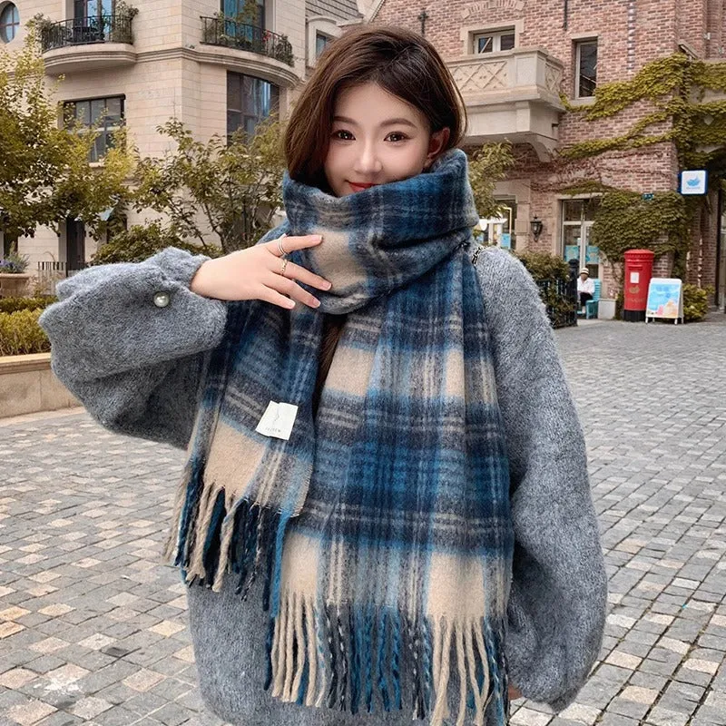 INSTOCK-Men's double-sided plaid high-end scarf