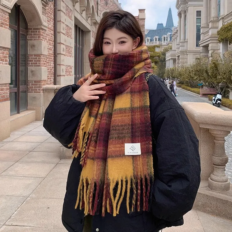 INSTOCK-Men's double-sided plaid high-end scarf