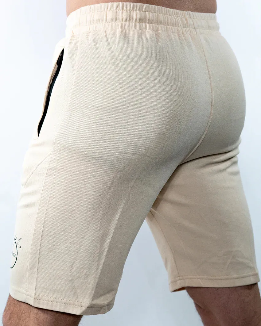 Iron Pulse Men's Cream Knit Everyday Shorts *Final Sale*