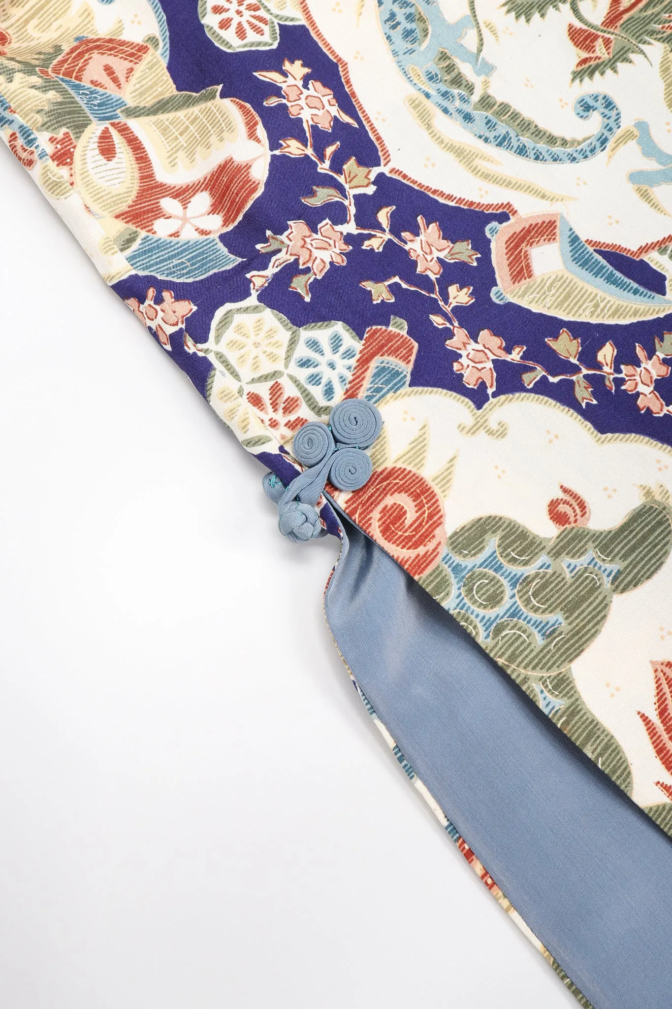 Japanese Folk Print Kimono Caftan