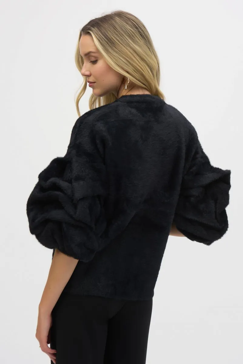 Joseph Ribkoff Mock Neck Puff Sleeves Jacket 244931