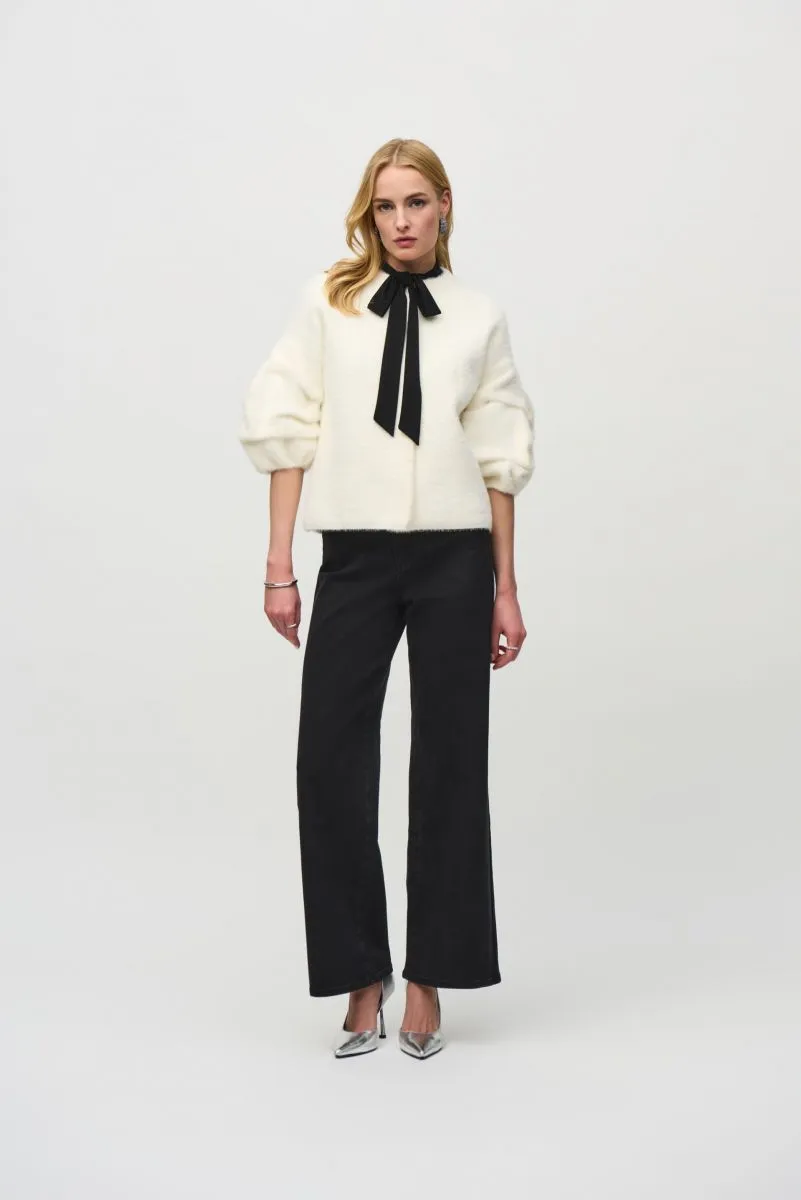 Joseph Ribkoff Mock Neck Puff Sleeves Jacket 244931