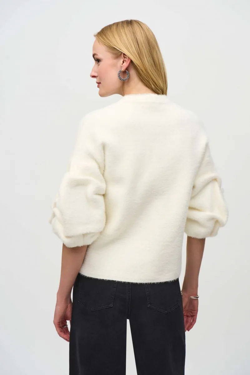 Joseph Ribkoff Mock Neck Puff Sleeves Jacket 244931