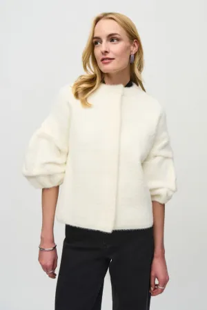 Joseph Ribkoff Mock Neck Puff Sleeves Jacket 244931