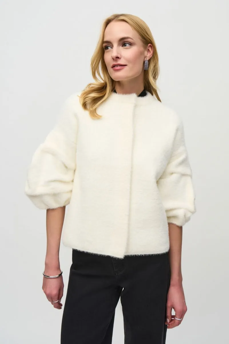 Joseph Ribkoff Mock Neck Puff Sleeves Jacket 244931