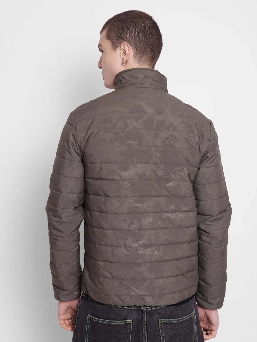 JUMP USA Men Olive Rapid-Dry Solid Sporty Jackets With Hood