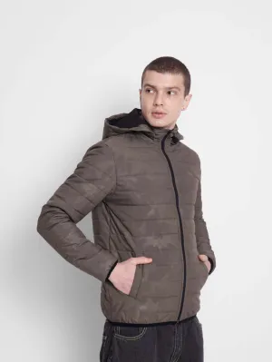 JUMP USA Men Olive Rapid-Dry Solid Sporty Jackets With Hood