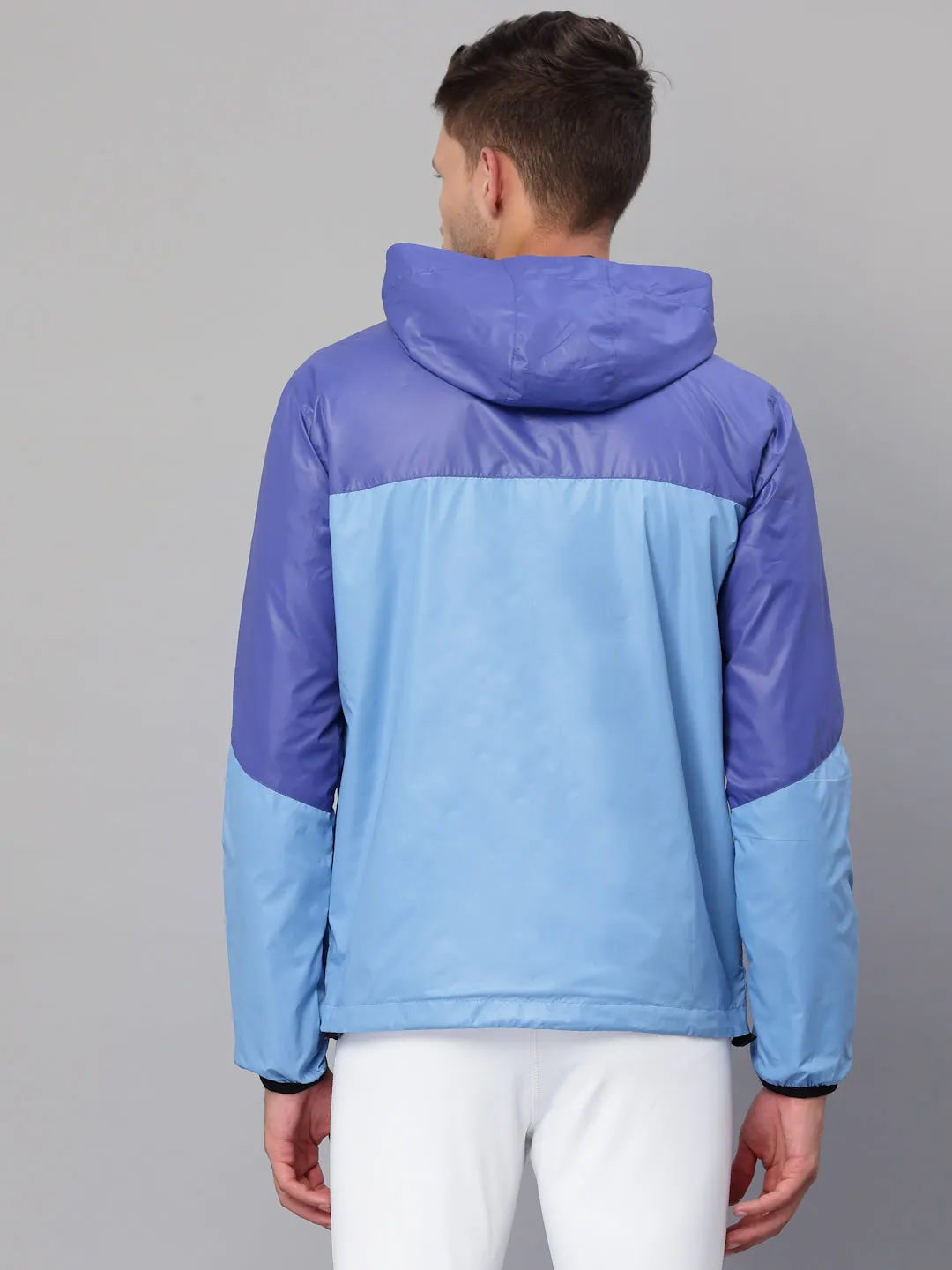 JUMP USA Men Sky Blue Rapid-Dry Solid Sporty Jackets
