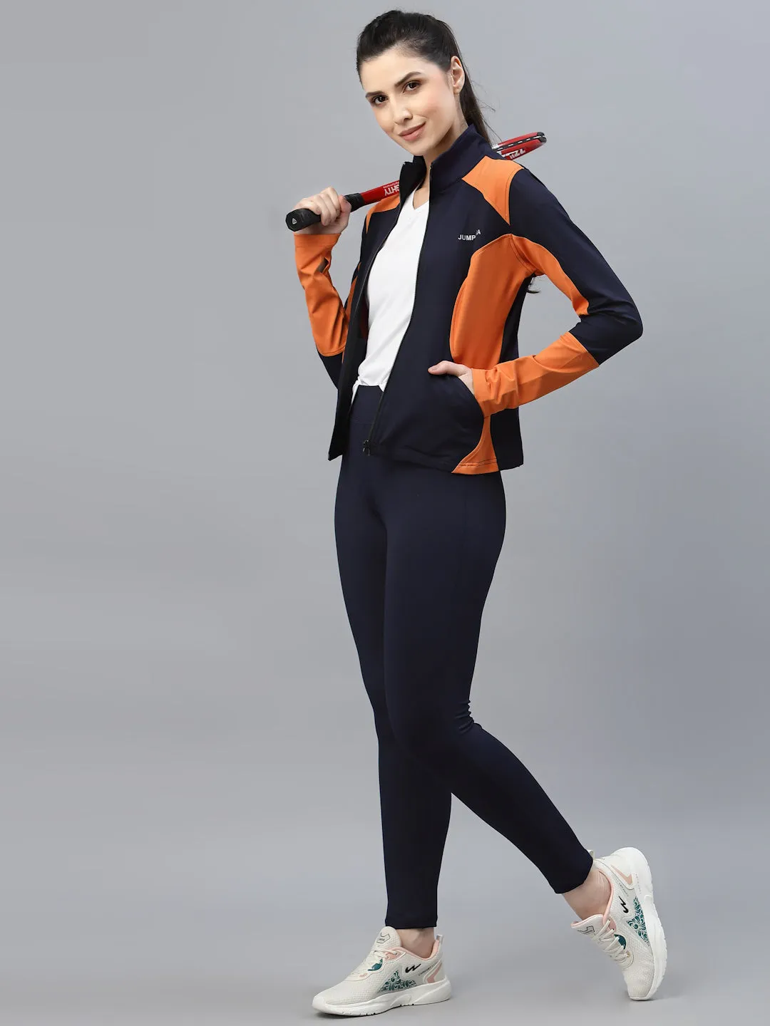 JUMP USA Women Solid Polyester Hiking Jacket